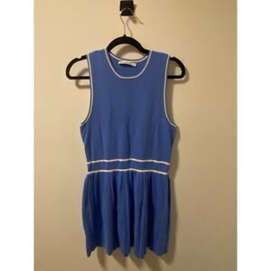Abercrombie & Fitch Blue Pleated Lightweight Knit Tennis Dress-Size L